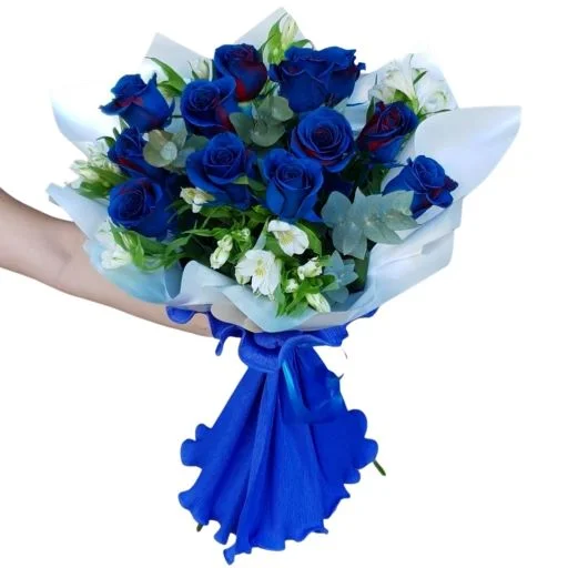 Ramo 15 rosas azules